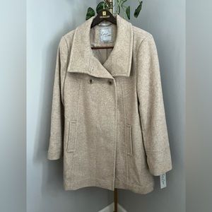 Larry Levin Oatmeal Colored Overcoat NWT ~ Size L